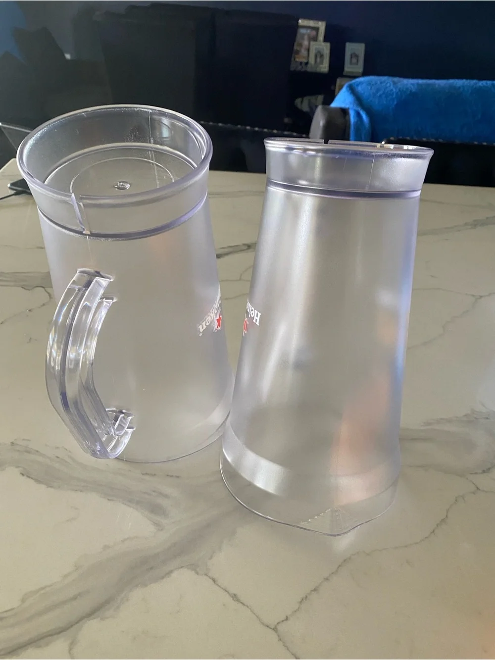2pc Heineken Frosted Plastic Pitcher - 2L Clear